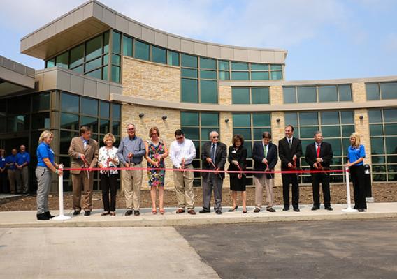 RD State Director Patty Clark participating in the ribbon-cutting ceremony