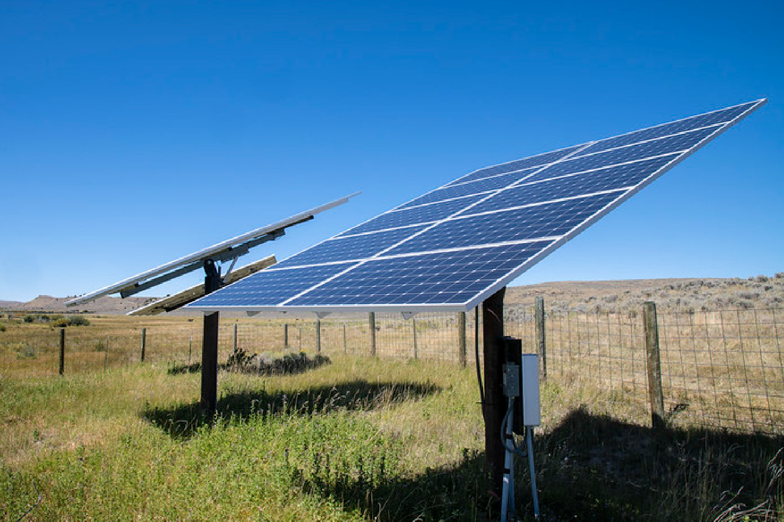Solar panels at Sauerbier Ranches LLC