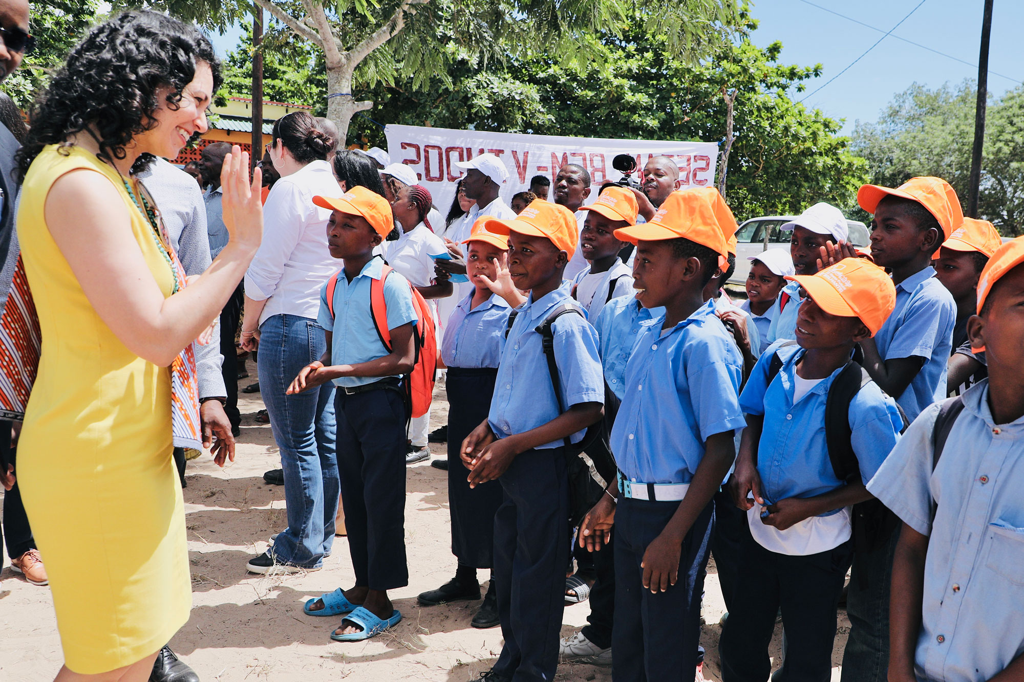 USDA Deputy Secretary Xochitl Torres Small visits the Mungazine Primary School in Mozambique