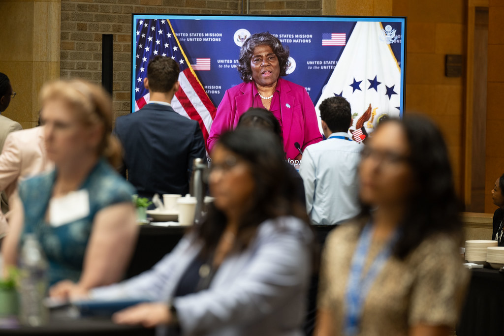In her video address, U.S. Ambassador to the UN Linda Thomas Greenfield called on government, civil society and the private sector to work together towards closing the gender gap in agriculture