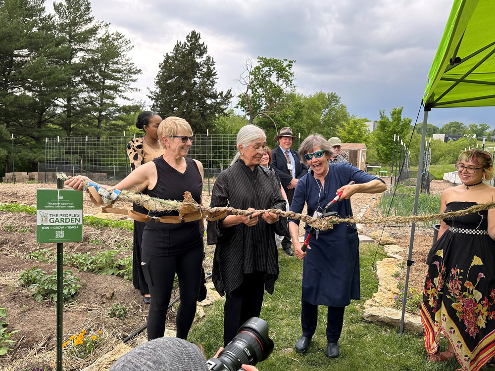 Tri-Faith gardeners at the People’s Garden dedication
