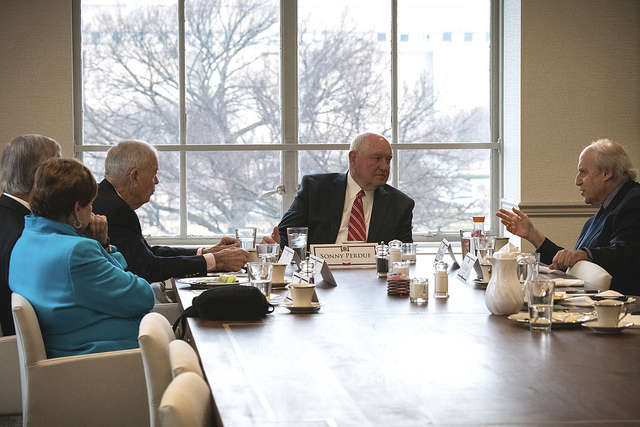 U.S. Secretary of Agriculture Sonny Perdue with former U.S. Secretaries of Agriculture at USDA