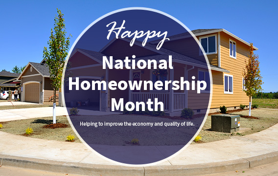 National Homeownership graphic celebrating homeownership month