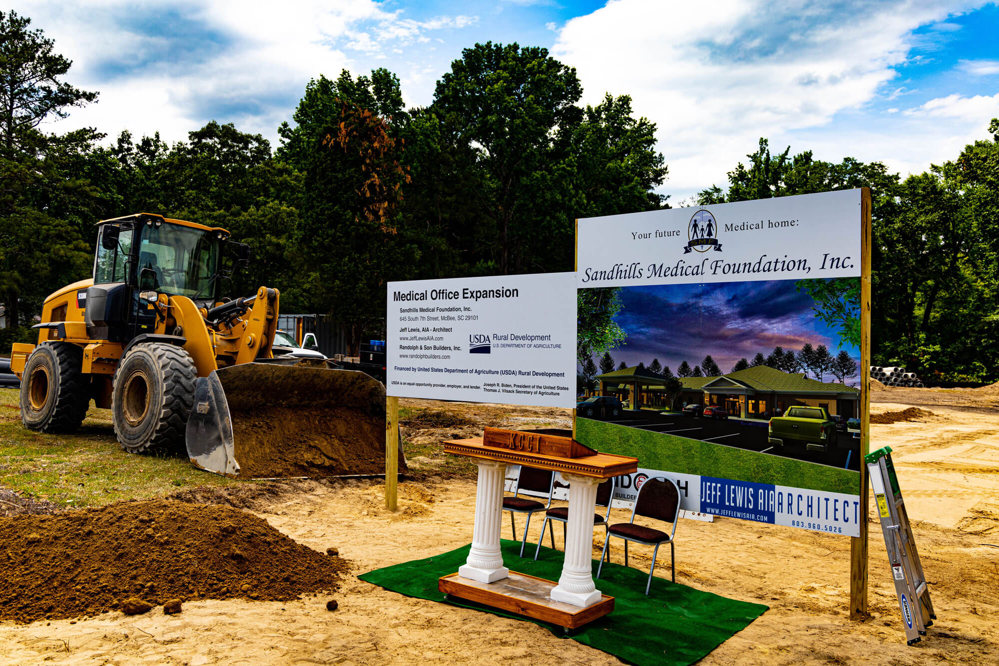 The Sandhills Medical Foundation, Inc groundbreaking for the expansion of their medical facility located in Lugoff, S.C.