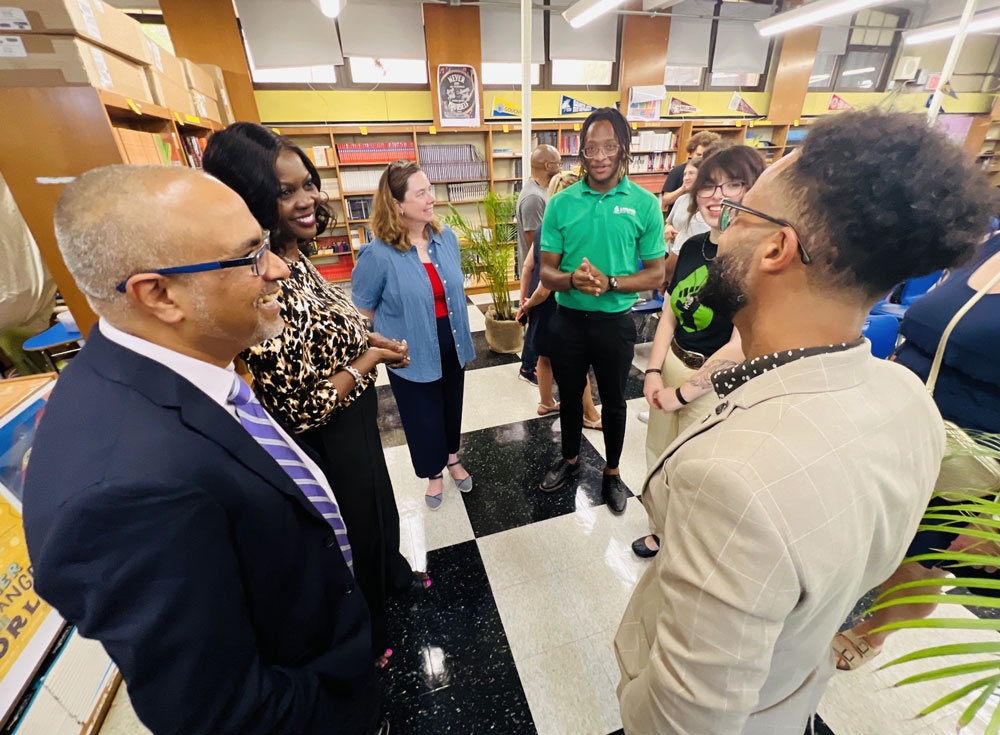 USDA Chief Scientist and Under Secretary Dr. Jacobs-Young with USDA staff and Philadelphia agriculture students and education leaders