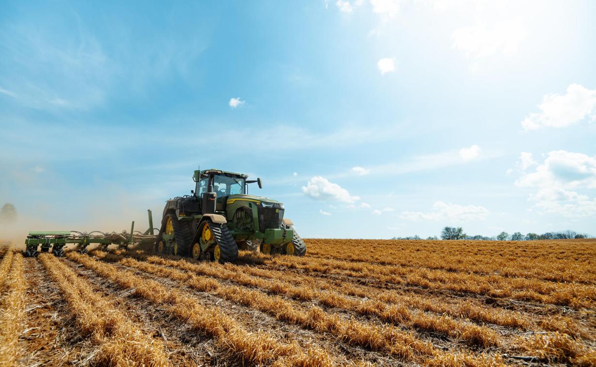 Tractor on a farm