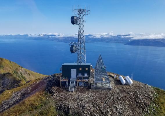 A broadband tower in Alaska