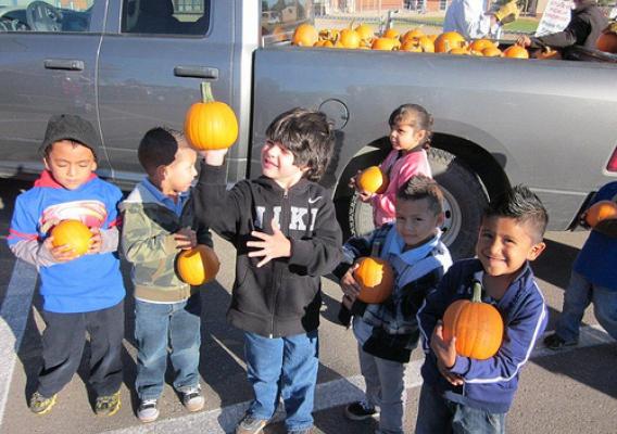 Children from Emerson Elementary School in Albuquerque, N.M., were treated to their own pumpkin, compliments of the New Mexico Farm Service Agency. More than 8,500 pumpkins were donated to schools, children’s hospitals and local food banks.