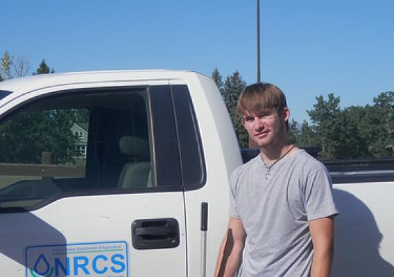 Morgan Boggs, NRCS Earth Team volunteer in Browning, Montana
