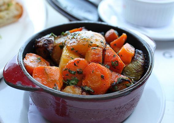 A root vegetable stew. Preparing a colorful dish like this is the perfect way to celebrate root vegetable month. (Photo courtesy of Marylin Acosta)