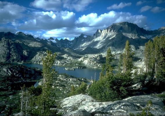 Island Lake landscape in Wyoming's Wind River mountains on the Bridger-Teton National Forest. Photo by Scott Clemons.