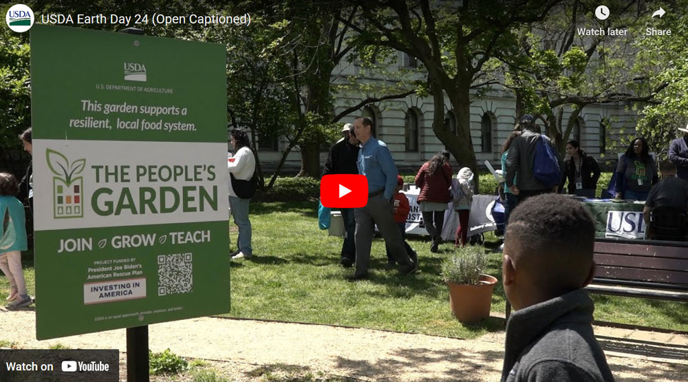 Video embed of the USDA Earth Day 2024 event